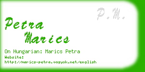 petra marics business card